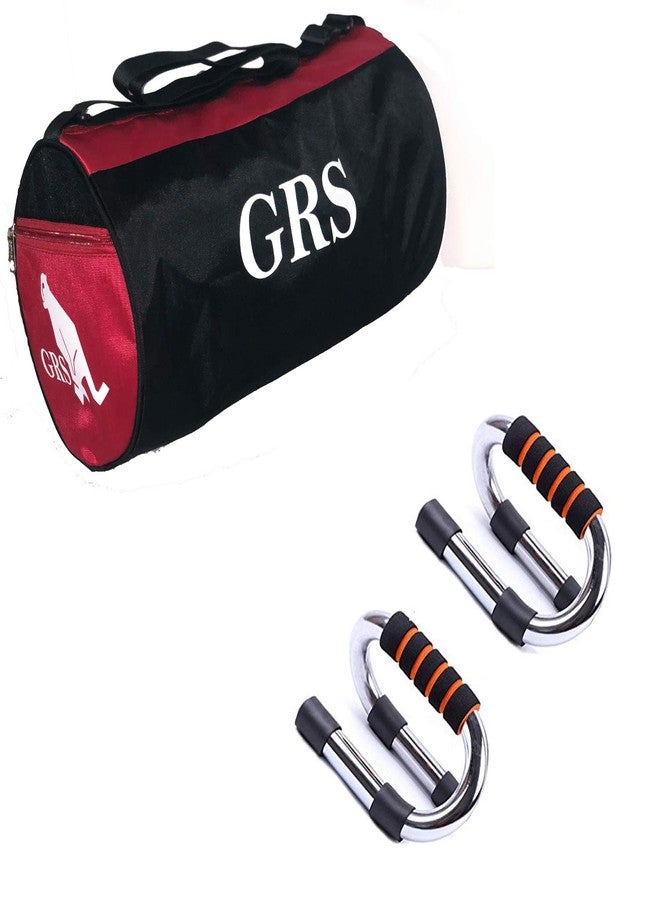 Grès GRS® SUPER_41 Push-up Bars - Strong Steel Pushup Stands & Gym Duffel Bag (Kit) - Image 1