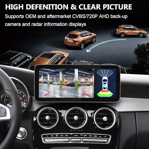 YEEHUNG 12.3" Linux Car Multimedia Screen for Mercedes Benz W205 W176 C117 W463 X156 W253 2016-2019 C A CLA G GLA GLC Class NTG5.0, Support CarPlay Android Auto Use OEM Bluetooth Calling - Image 4