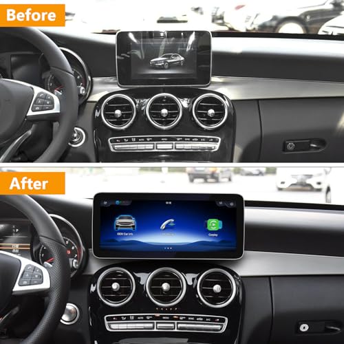 YEEHUNG 12.3" Linux Car Multimedia Screen for Mercedes Benz W205 W176 C117 W463 X156 W253 2016-2019 C A CLA G GLA GLC Class NTG5.0, Support CarPlay Android Auto Use OEM Bluetooth Calling - Image 2
