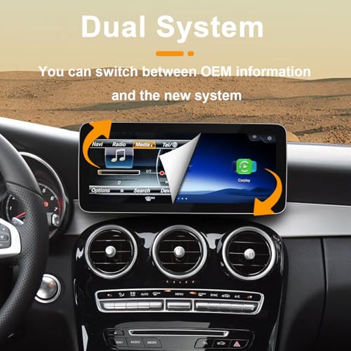 YEEHUNG 12.3" Linux Car Multimedia Screen for Mercedes Benz W205 W176 C117 W463 X156 W253 2016-2019 C A CLA G GLA GLC Class NTG5.0, Support CarPlay Android Auto Use OEM Bluetooth Calling - Image 5