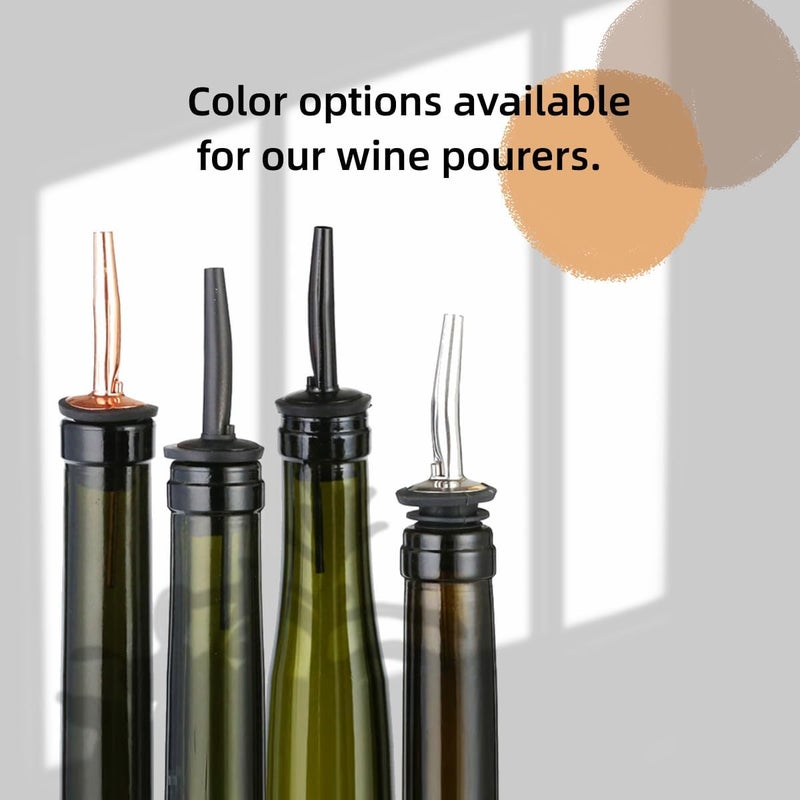 LEGERM Food-Grade Stainless Steel Liquor Pour Spouts with Dust Caps | Leak-Proof Speed Pourer for Liquor & Alcohol Bottles - Brushed Silver, Matte Black, Rose Gold - Image 4