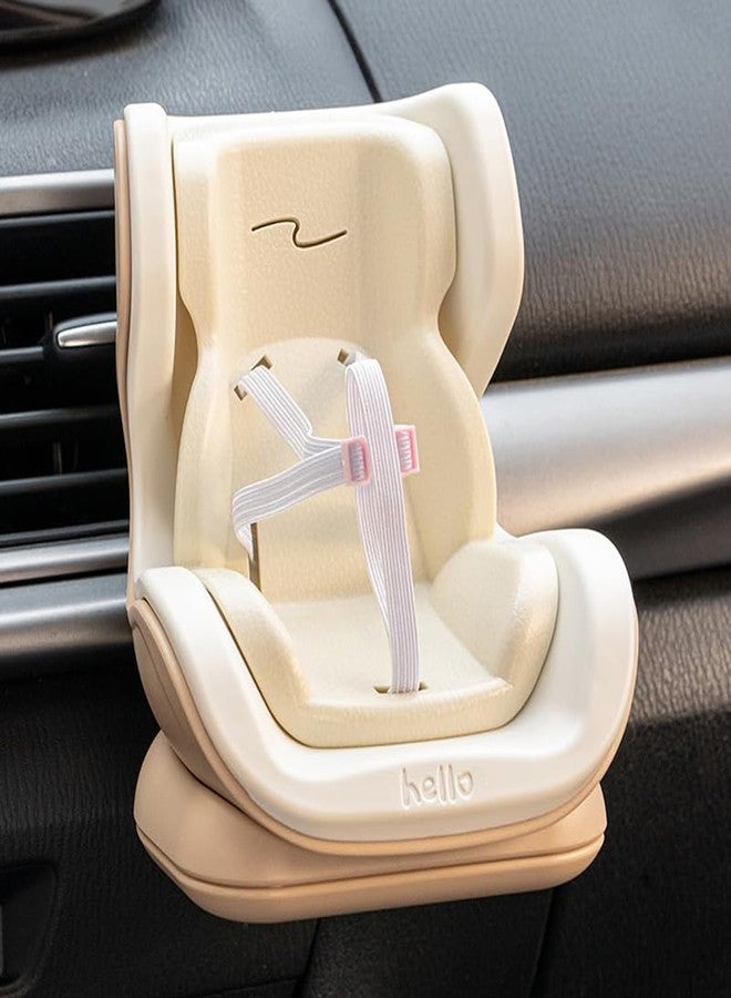 NUJOLI Doll car seat Compatible with 17cm Labu with Air Vent Clip and Desktop Display, Cute and Functional Car Ornament for Blind Box Doll Fans, Collectors - Image 1