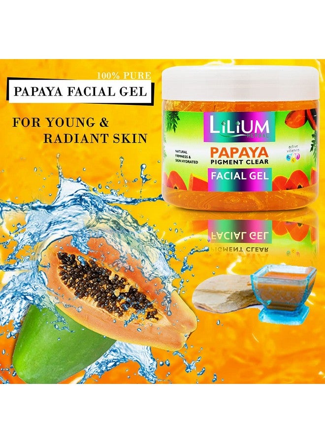 LILIUM Papaya Pigment Clear Facial Gel For Soft & Smooth Glowing Skin, Natural Firmness & Skin Hydrated, 900Gm - Image 5