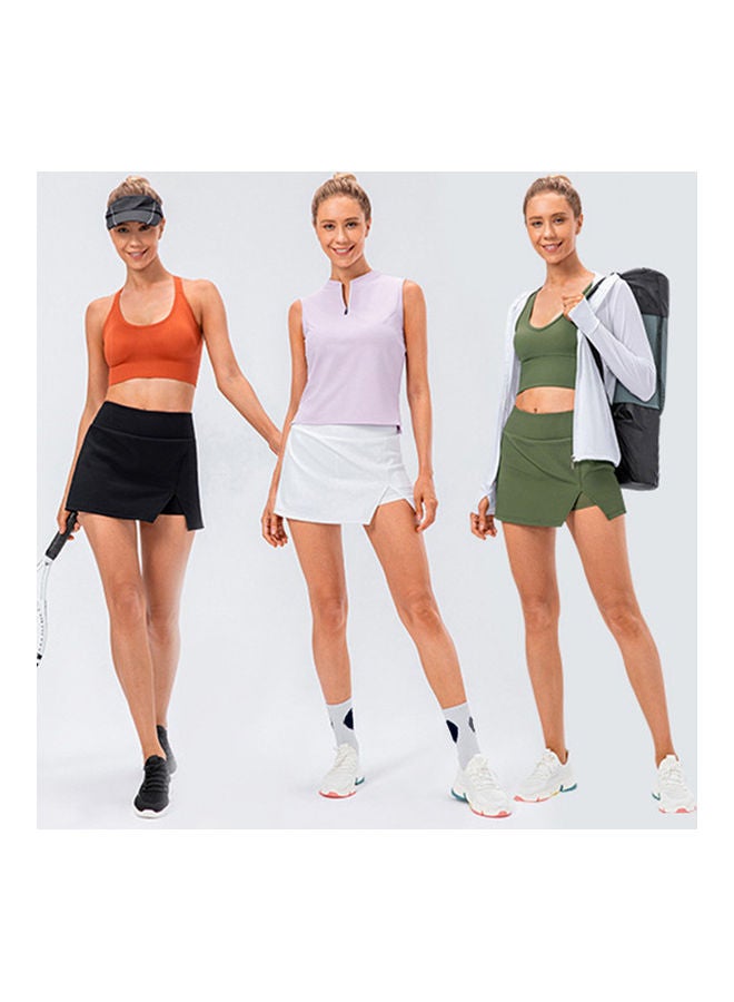 NIBEMINENT Women Sports Tennis Skirt with Inner Shorts Pockets M 26.00 X 1.00 21.00cm  - Image 5