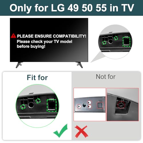 Varghesyla أرجل تلفزيون لقاعدة تلفزيون LG البديلة، لأرجل تلفزيون LG لسلسلة UM بمقاسات 49 50 55 بوصة 55UM7300 55UM7300PUA 55UM6900 55UM6900PUA 55UM6910 55UM691OPUC 55UM6950 55UM6950DUB 50UM7300 49UM6950 مع براغي‎ - Image 2
