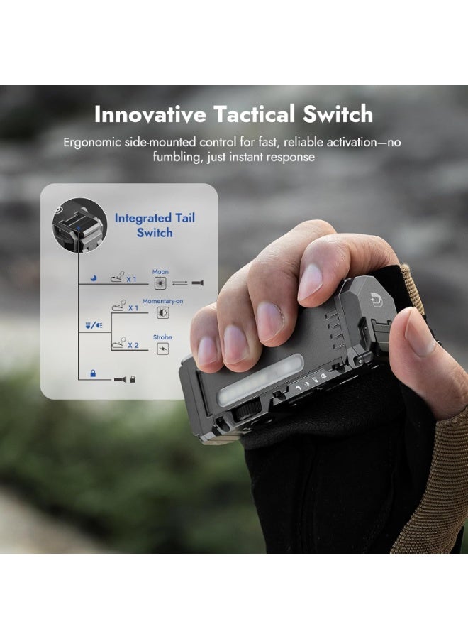 WUBEN X4 EDC Flat Flashlight with RGB Light, 1500 Lumens Mini Flashlight with Tactical Switch and Magnetic, IP68 Portable Pocket Clip USB C Flash Light for Camping, Checking, Emergencies - Image 2