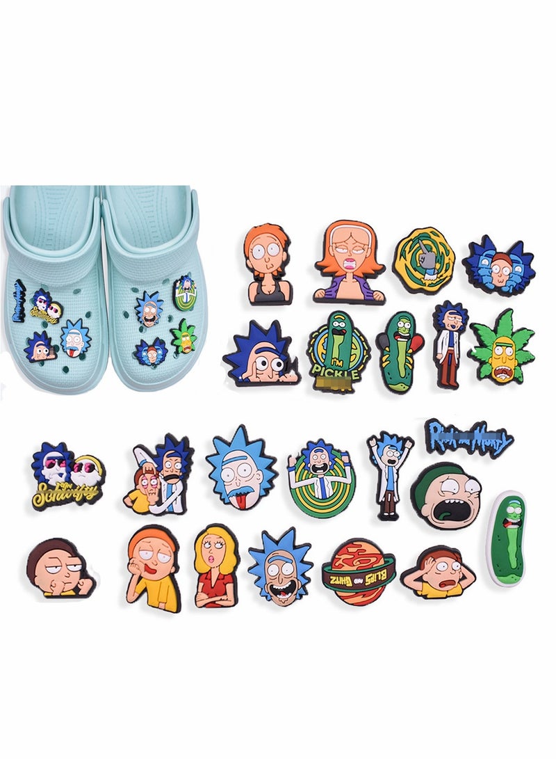 KASTWAVE Shoe Decoration Charms, 23 PCS Cool Crocs Charms for Hole Hole Shoes Buckle Party Favors Bracelet Wristband Decorations for Men Women Kids - Image 1