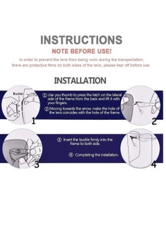 Y&D 10 Pack Face Shield Wearing Glasses Visor Transparent Anti-Fog Protect Eyes And  - Image 4
