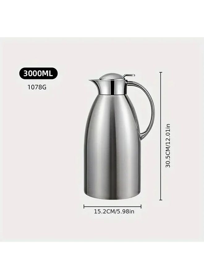 Large 101.44 Oz Stainless Steel Insulated Flask Double Wall Vacuum Sealed Thermal Jug For Hot And Cold Beverages Keeps Drinks Warm Or Cold For 24 Hours Durable Portable Perfect For Home And Office Use - Image 3