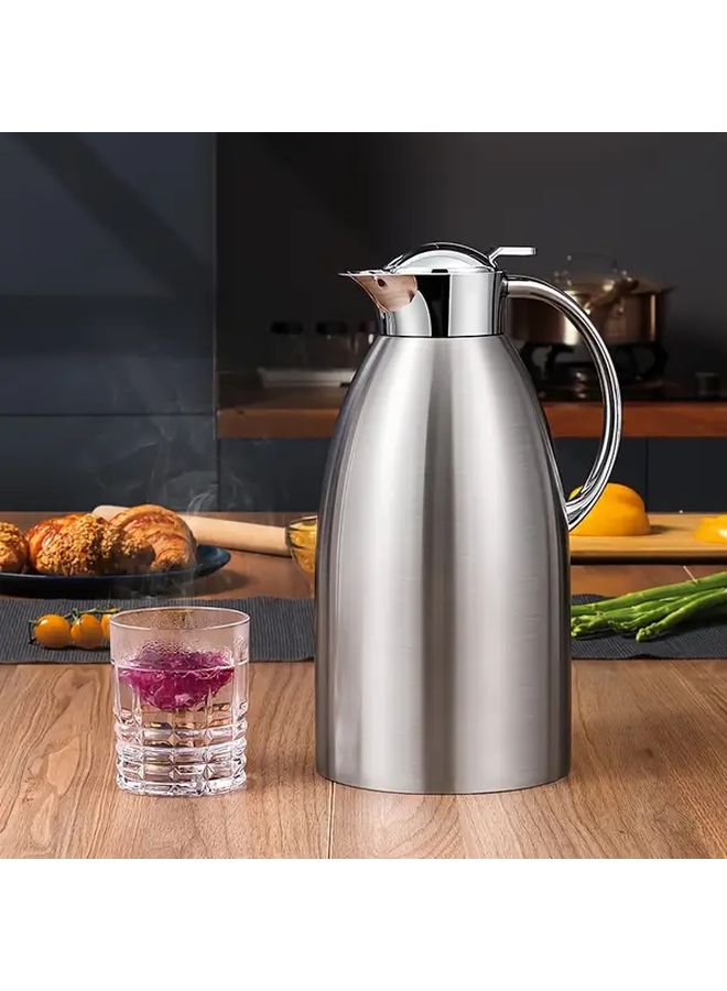 Large 101.44 Oz Stainless Steel Insulated Flask Double Wall Vacuum Sealed Thermal Jug For Hot And Cold Beverages Keeps Drinks Warm Or Cold For 24 Hours Durable Portable Perfect For Home And Office Use - Image 2