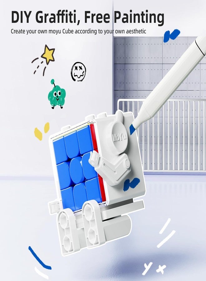 MoYu مكعب السرعة المغناطيسي مويو ميلونغ 2M - صندوق عرض على شكل روبوت، مكعب مغناطيسي 2x2 قابل للتعديل مع مرونة، يتحرك بسرعة وسلاسة بدون ملصقات - Image 5