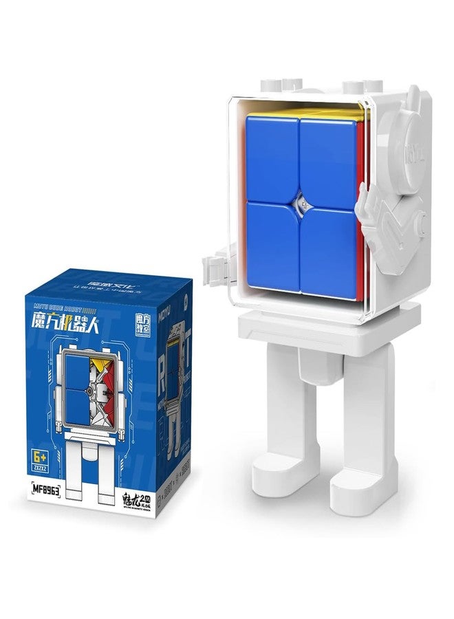MoYu مكعب السرعة المغناطيسي مويو ميلونغ 2M - صندوق عرض على شكل روبوت، مكعب مغناطيسي 2x2 قابل للتعديل مع مرونة، يتحرك بسرعة وسلاسة بدون ملصقات - Image 1
