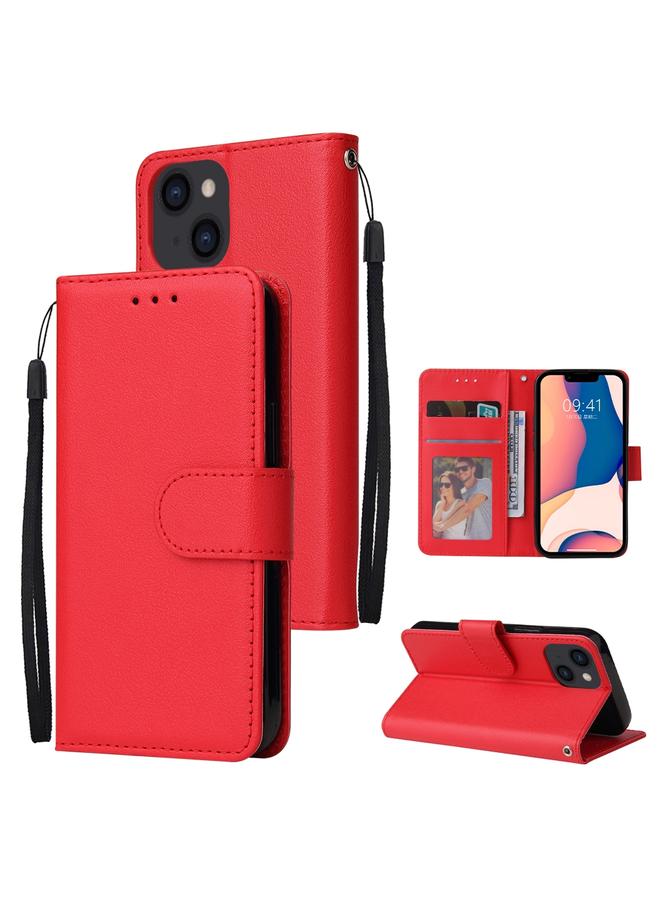 اس-توب حافظة لهاتف iPhone 14 متعددة الوظائف من الجلد قابلة للطي أفقيًا مع ثلاث فتحات للبطاقات - Image 1