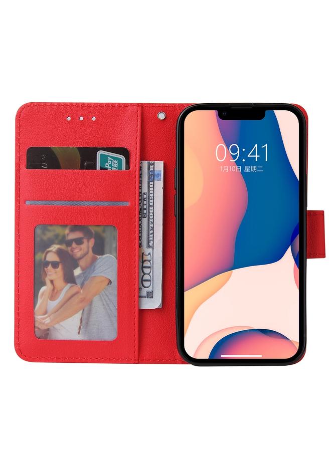 اس-توب حافظة لهاتف iPhone 14 متعددة الوظائف من الجلد قابلة للطي أفقيًا مع ثلاث فتحات للبطاقات - Image 4