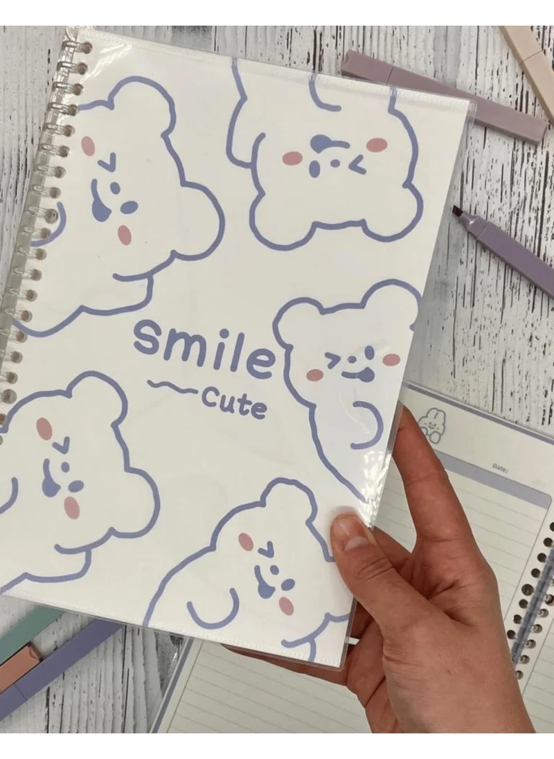 Kağıt Gemi Dükkan Paper Ship Shop Cute Rabbits Patterned Spiral Binder B5 Notebook Scrapbook