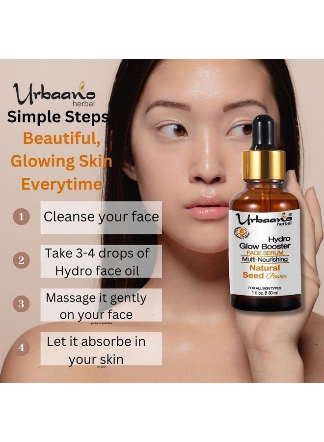 Urbaano Herbal Hydro Glow Booster Face Serum Oil for Skin Hydration, Nourishment with Potent Pure Botanical Oils (Hydro-30ml) - Image 4