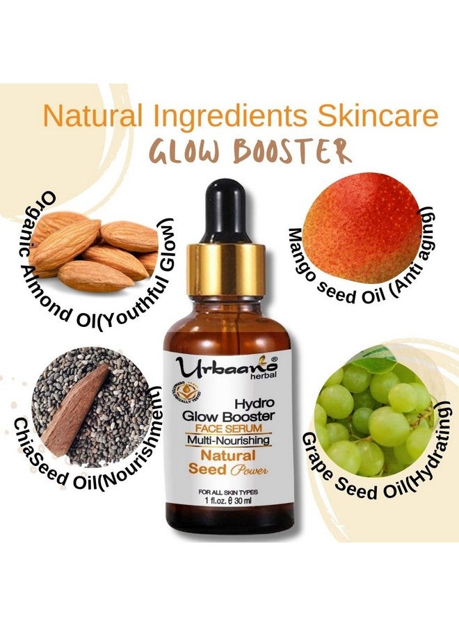Urbaano Herbal Hydro Glow Booster Face Serum Oil for Skin Hydration, Nourishment with Potent Pure Botanical Oils (Hydro-30ml) - Image 3