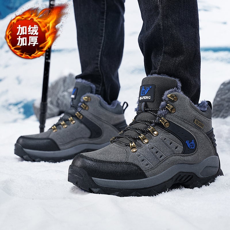 Plus Size Northeast Snow Boots Men'S Warm Fleece-Lined Thick Cotton Shoes Men'S Outdoor Hiking Hiking Shoes - Image 2