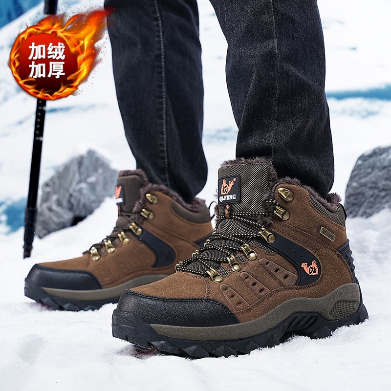 Plus Size Northeast Snow Boots Men'S Warm Fleece-Lined Thick Cotton Shoes Men'S Outdoor Hiking Hiking Shoes - Image 4