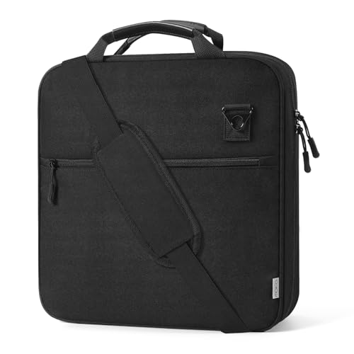 MoKo Zipper Binder, 2 Inch 3 Ring Binder with 500 Sheets Capacity & Shoulder Strap & Handle, Multi-Pocket Zipper Organizer for Middle School, Black - Image 1