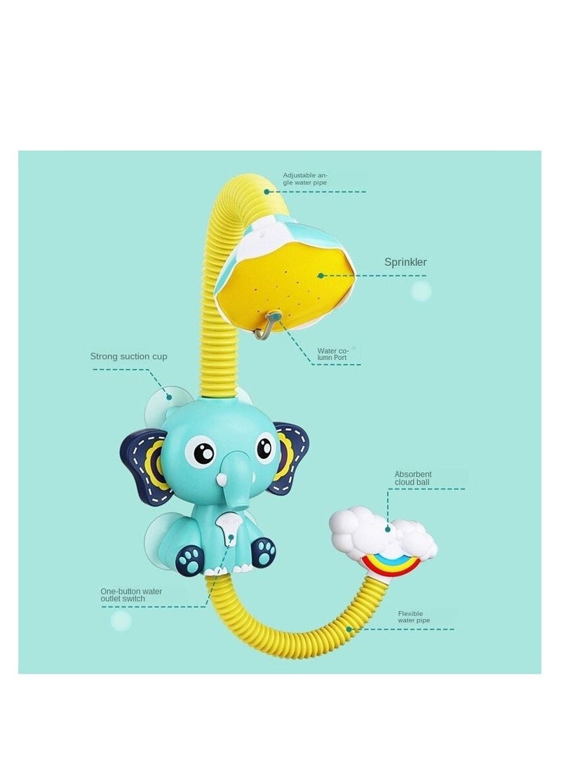 Cool Baby - COOLBABY boy children bath toys bathroom water toys elephant shower head mint green - Image 1