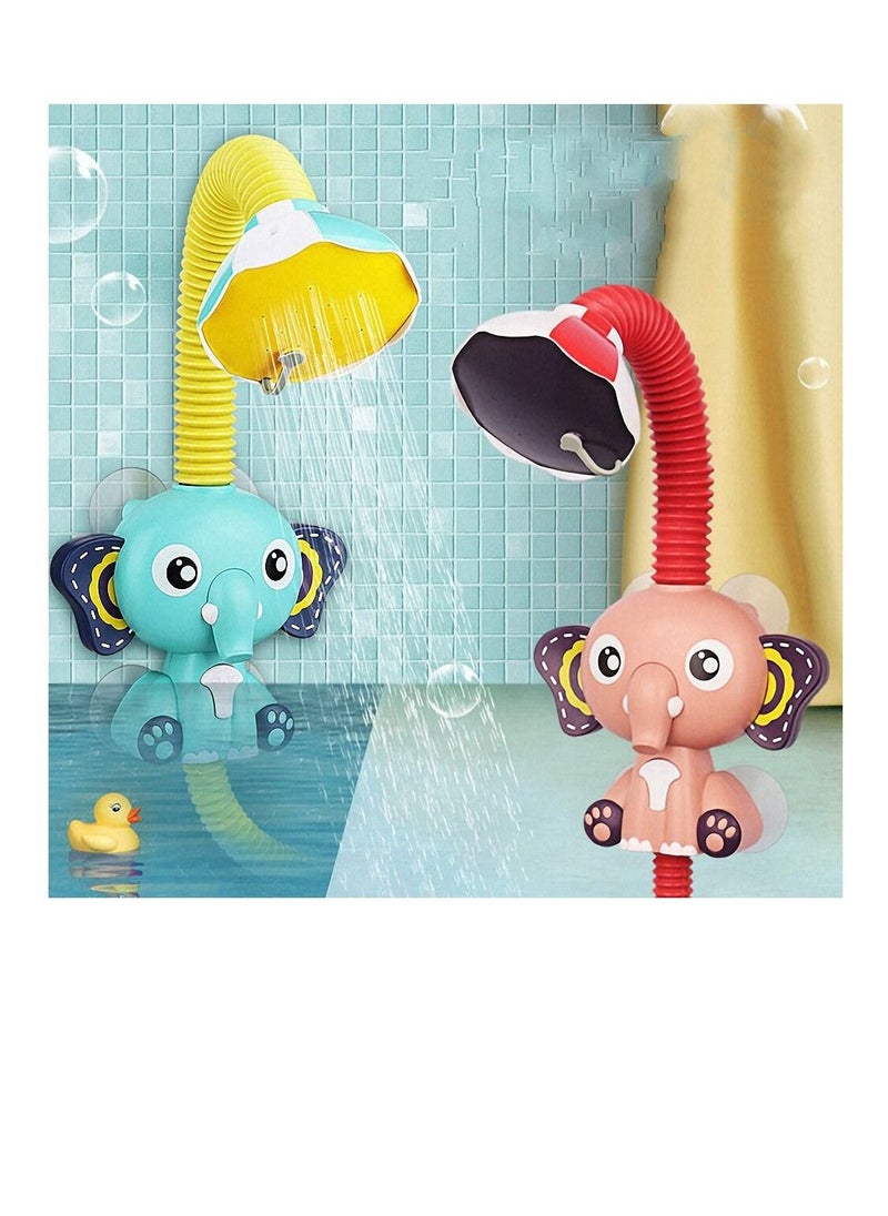 Cool Baby - COOLBABY boy children bath toys bathroom water toys elephant shower head mint green - Image 1