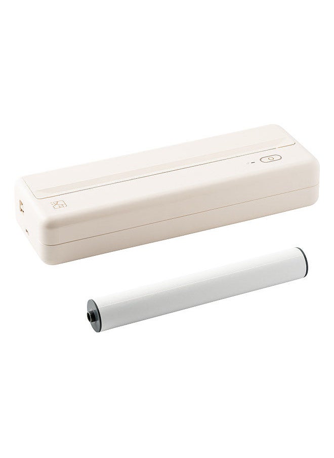 MT810 A4 Portable Paper Printer Thermal Printing Wireless BT Connect Compatible with iOS and Android Mobile Photo Printer Support 210mm/110mm with 1 A4 ThermaL Paper Roll