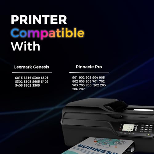 HOTCOLOR Compatible for Lexmark 100XL Ink Cartridges for Lexmark s301 S305 S605 S405 S505 Pro901 Pro905 Pro805 Pro705 Pro205 Pro206 Pro207 S815 S816 Printer (Black Cyan Magenta Yellow,4Pack) - Image 3