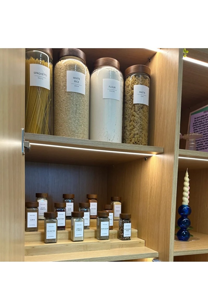 Tidy Wood Glass Storage Jar with Airtight Wooden Lid – Extra-Large Clear Organizer Jar for Bulk Food Storage, Pantry, Grains, and Household Essentials,  3400ml  ,1 Piece - Image 3