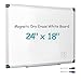 Paporia 24x18 White Board Dry Erase Board for Wall Hanging Aluminum Magnetic Whiteboard Magnetic Board with 1 Eraser 2 Markers 4 Magnets for College Dorm Room School Home Office - Image 3