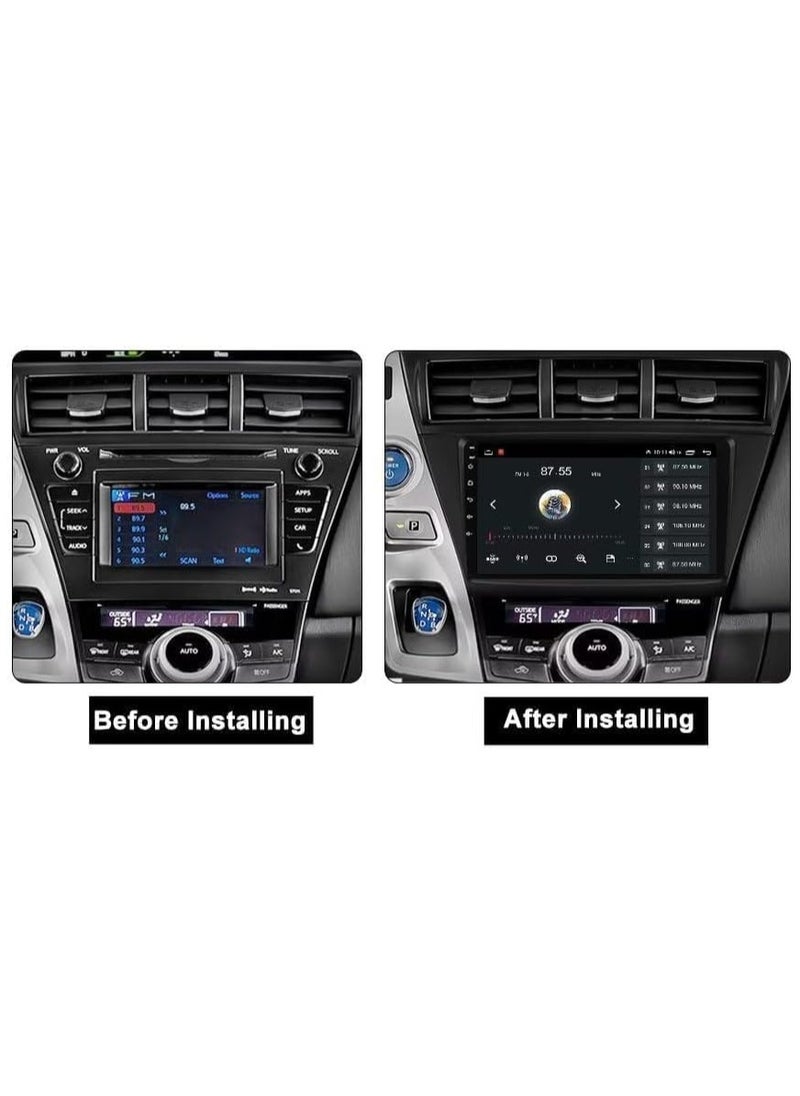 SHEZA STAR - Android Car Stereo for Toyota Prius Plus V Alpha 2012-2017 6GB RAM 128GB ROM Support SIM Card,Apple Carplay,Mirror-Link Wi-Fi BT, Radio GPS Navigation, 9 Inch IPS Touch Screen with AHD Camera Included - Image 1