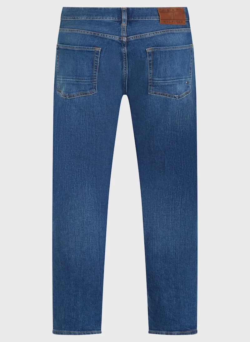 TOMMY HILFIGER Mid Wash Straight Jeans