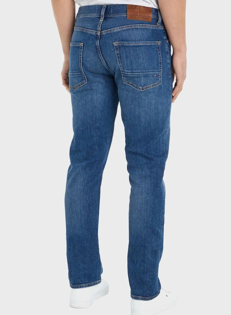 TOMMY HILFIGER Mid Wash Straight Jeans