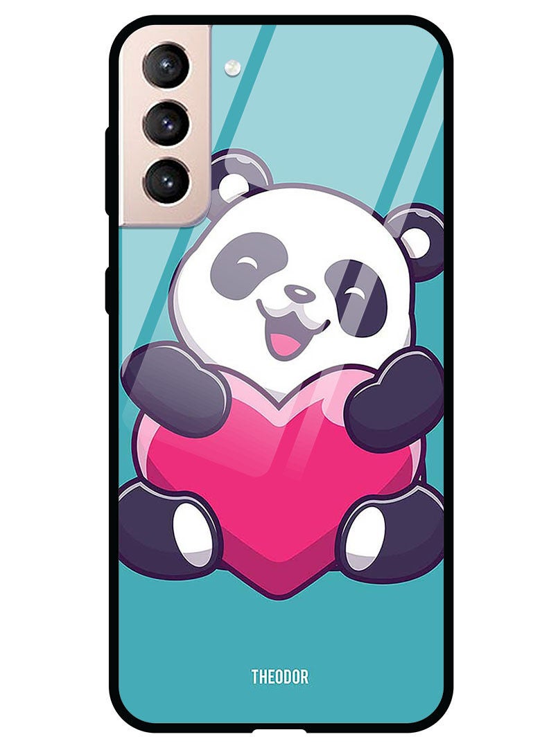 Theodor Protective Tempered Glass Case Cover Samsung Galaxy S21  Heart Panda - Image 1