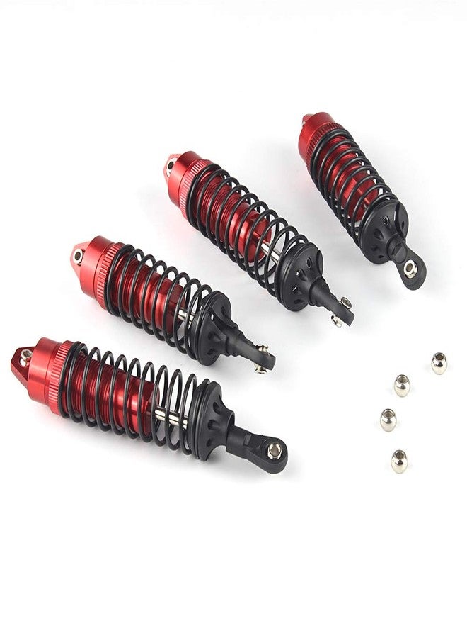 Hosim Front & Rear Shock Absorber Springs Damper Aluminum Alloy for 1/10 Traxxas Slash 4x4 4WD 2WD RC Cars Upgrades Replacement Accessories 【4pcs・RED】 - Image 3
