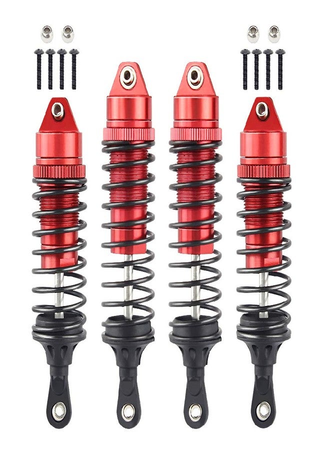 Hosim Front & Rear Shock Absorber Springs Damper Aluminum Alloy for 1/10 Traxxas Slash 4x4 4WD 2WD RC Cars Upgrades Replacement Accessories 【4pcs・RED】 - Image 1