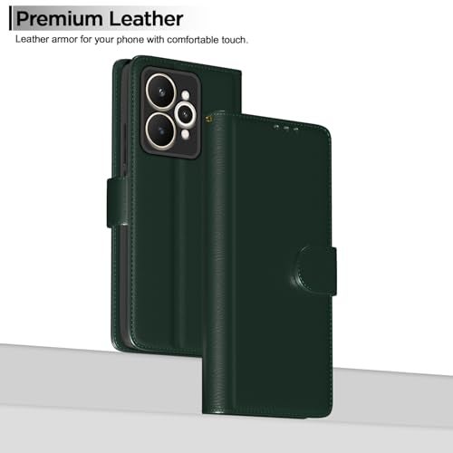 Pikkme Flip Cover for Realme 15 Pro 5G Leather Finish | Inside TPU with Card Pockets | Wallet Stand and Shock Proof | Complete Protection Flip Case(Green) - Image 2