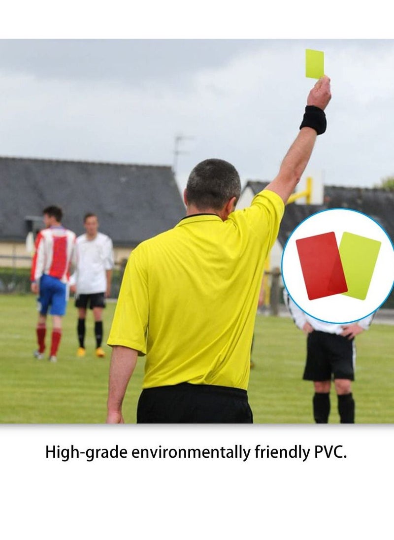 KASTWAVE - 3 Set Soccer Coach Whistle with Referee Card Set, Warning Referee Red and Yellow Cards and Metal Referee Whistle for Game Sports, Soccer Football Penalty Card Wallet with Record Sheet and Pencil - Image 1