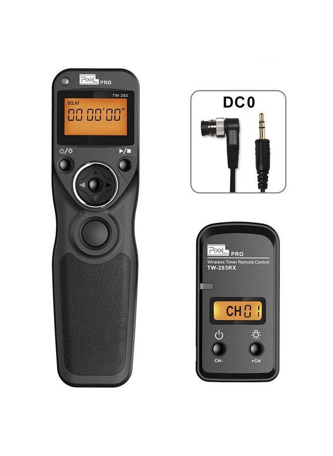 Pixel - Wireless Remote Shutter Release Cable Wired Timer Remote Control Tw283Dc0 Compatible For Nikon D850 D810 D800 D700 D500 D300 D300S D200 D40S D800E D810A D1X D2H D3X D1 D2 D3 D3S D4 D5 D4S F5 F6 F100 - Image 1