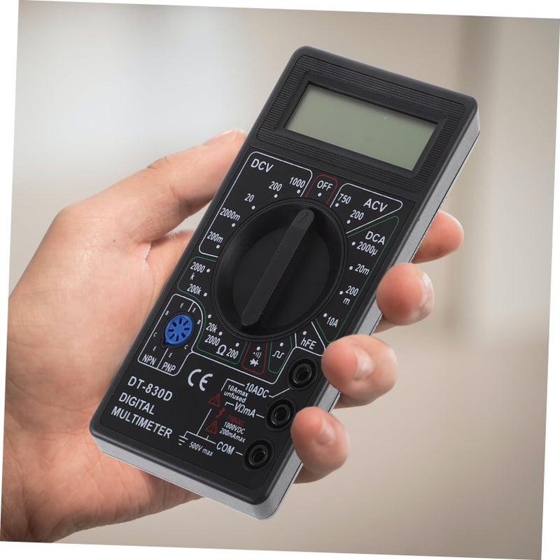 NUOBESTY Digital Multimeter with Buzzer Pocket LCD Display Voltage Ampere Ohm Tester Probe Dc Continuity Diode Test Overload Protection Black - Image 3