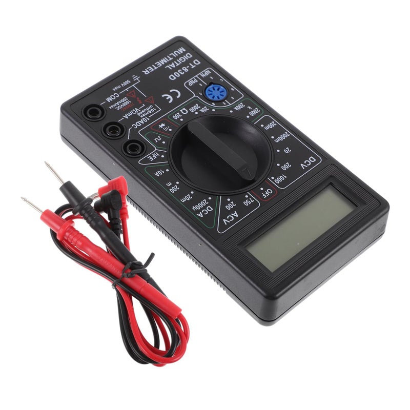 NUOBESTY Digital Multimeter with Buzzer Pocket LCD Display Voltage Ampere Ohm Tester Probe Dc Continuity Diode Test Overload Protection Black - Image 2