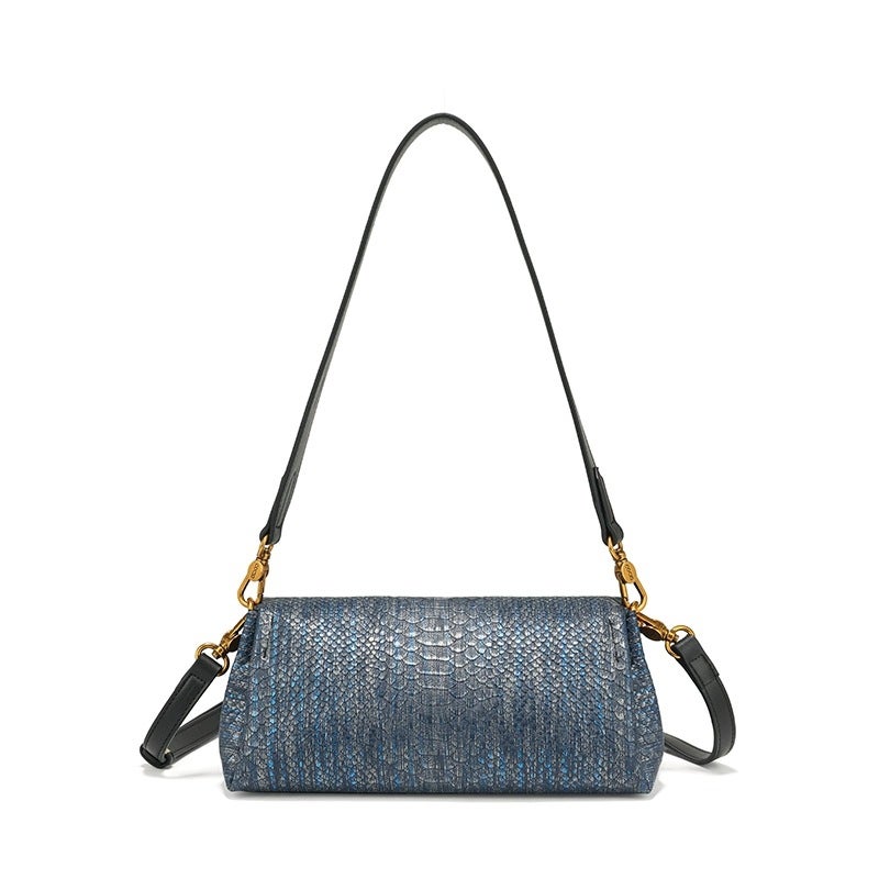 Cocio New Snake Blue Underarm Bag Multi-Compartment Casual Soft Leather Women'S Bag Live Sale - Image 4