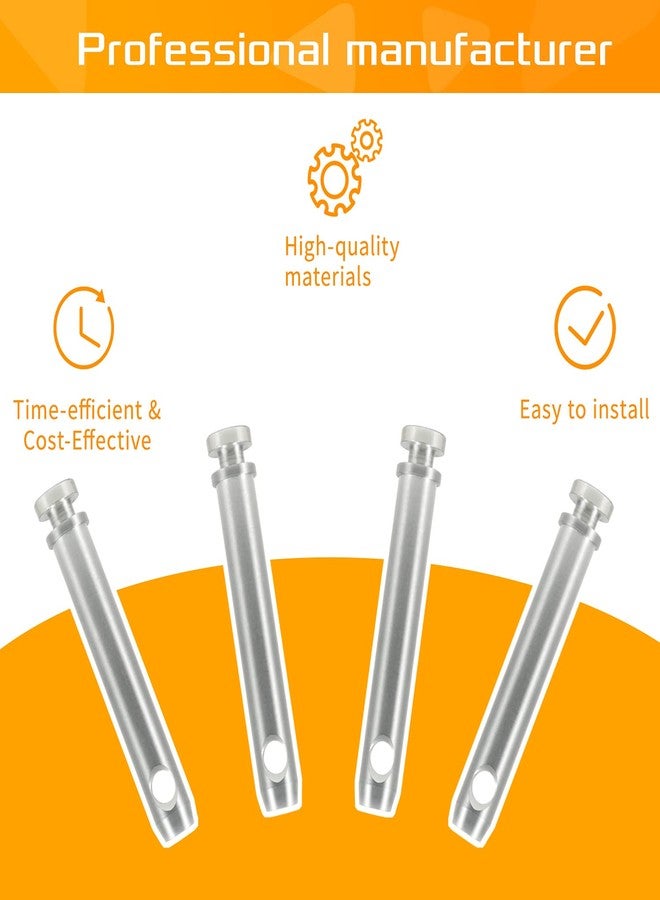 Sunluway مجموعة Sunluway من 4 قطع S07070200، دبوس وصلة علوية من الفئة 1، قطر 3/4 بوصة، دبوس وصلة علوية 5-1/2 بوصة، ملحقات دبوس وصلة الجر للجرارات - Image 5