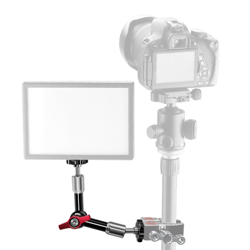 Magic Arm: Black Aluminum Alloy, 360° Rotatable Ball Head, Enhanced Stability - Flexible Adjustment, Extension Bracket for On-the-Go Shooting, Camera Monitor & LED Light Mounting - Image 3