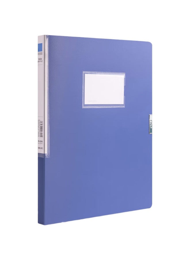 Deli 20Mm A4 Thick Pp Velcro File Box, Document Box, Data Box, Voucher File Storage Box, Accounting Supplies, 5680 Blue - Image 2