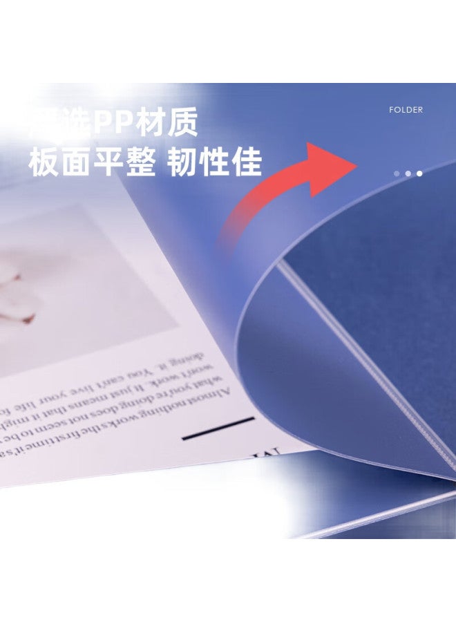 Deli 20Mm A4 Thick Pp Velcro File Box, Document Box, Data Box, Voucher File Storage Box, Accounting Supplies, 5680 Blue - Image 1