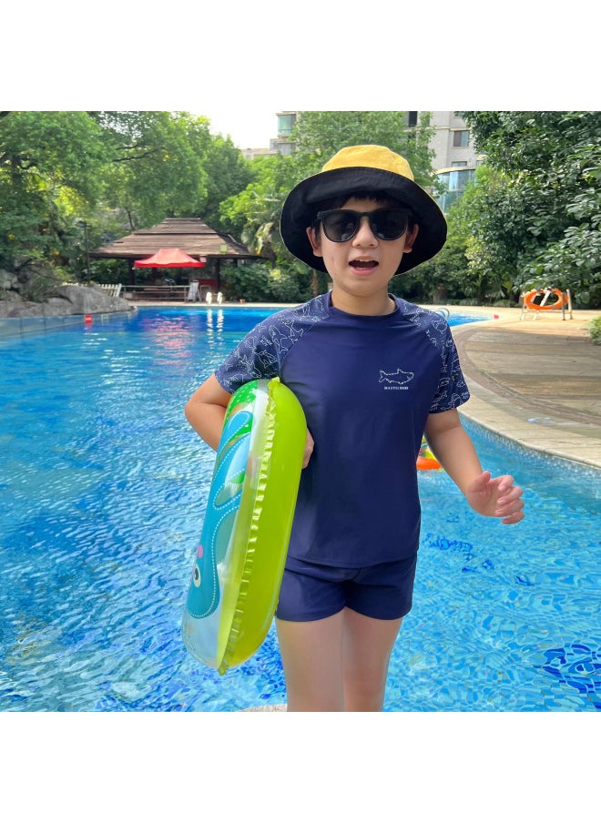 Generic - Chubby Boys Swimsuit Boys' Plus Size Split Teenager Chubby Boys Children Swimsuit Set-Color:23005 Fat Children Shark (including The Same Swimming Cap)-Size:XXXL (suitable For 60.00 Kg-70.00 Kg - Image 1