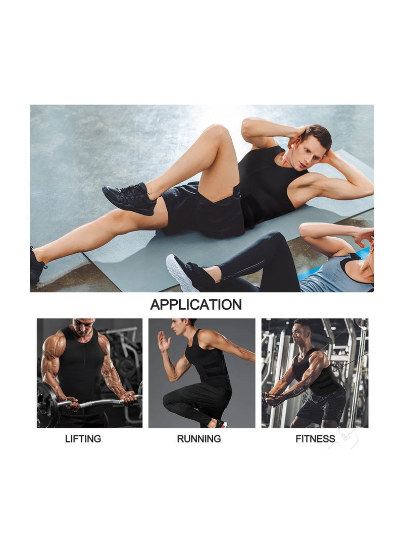 Generic Men's Sauna Vest and Waist Trainer for Effective Weight Loss and Slimming, Neoprene Workout Shaper for Improved Posture and Healthy Sweat(Size: XXL)  - Image 5