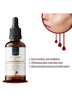 7 Days Face Glowing Oil Skin Clearing Serum Brightening Antiaging Skin Repair Supercharged Face Oil Dark Circle Fine Line & Sun Damage Corrector 30Ml  - Image 3