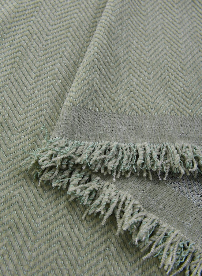 ايست من نون غطاء أريكة شنيلي، غطاء قابل للإزالة، يناسب 1، 2، 3 و 4 مقاعد، لون موحد، حجم 180x260 سم - أخضر مريمي - Image 5